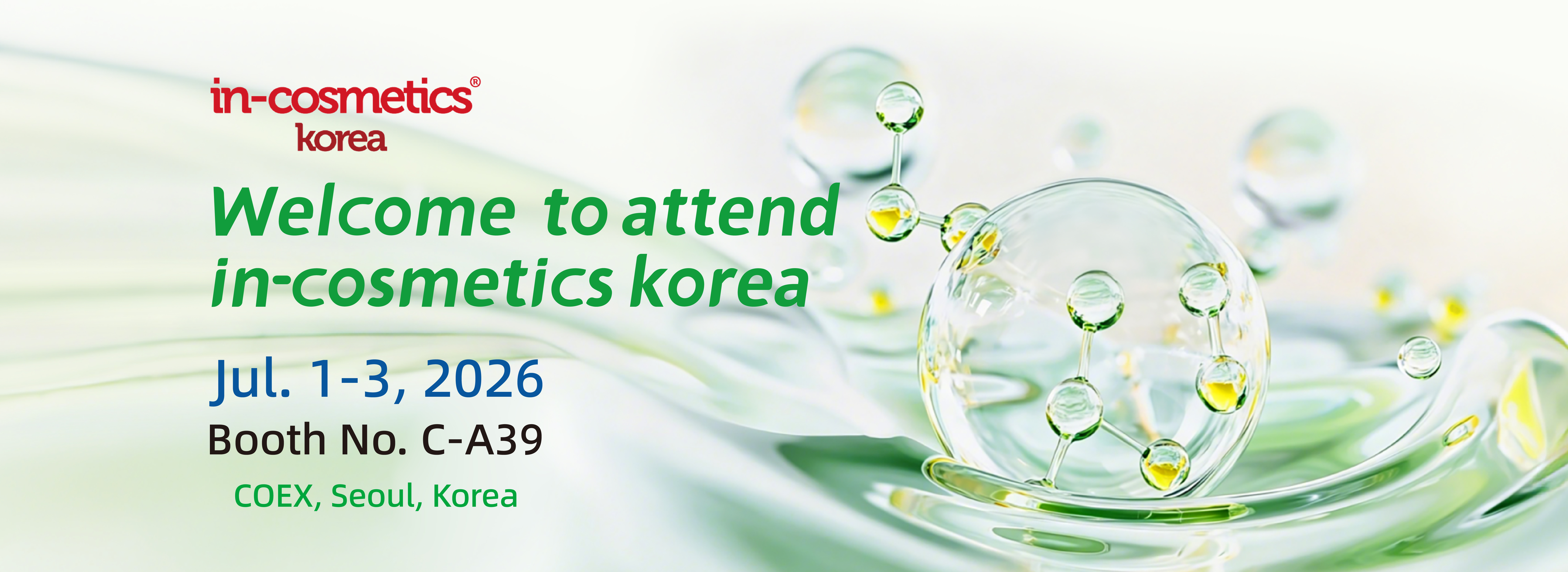Viablife vous souhaite la bienvenue &agrave; in-cosmetics Korea 2026 !