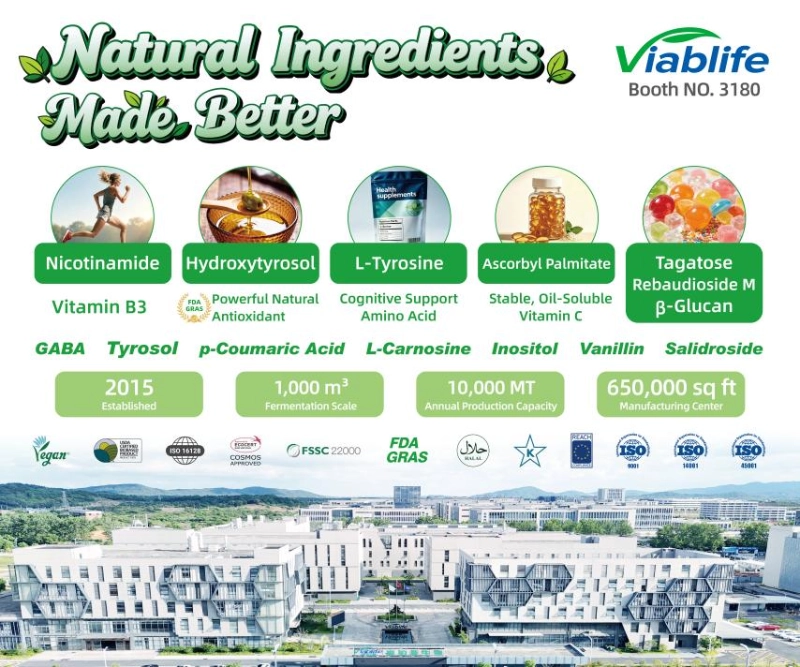 Venez rencontrer Viablife au salon SupplySide Global 2026 Meet Viablife at SupplySide Global 2026